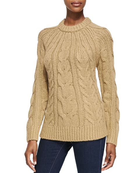 michael kors cold shoulder cable knit sweater|Michael Kors Cold Shoulder Taupe Cable Knit Women’s Long.